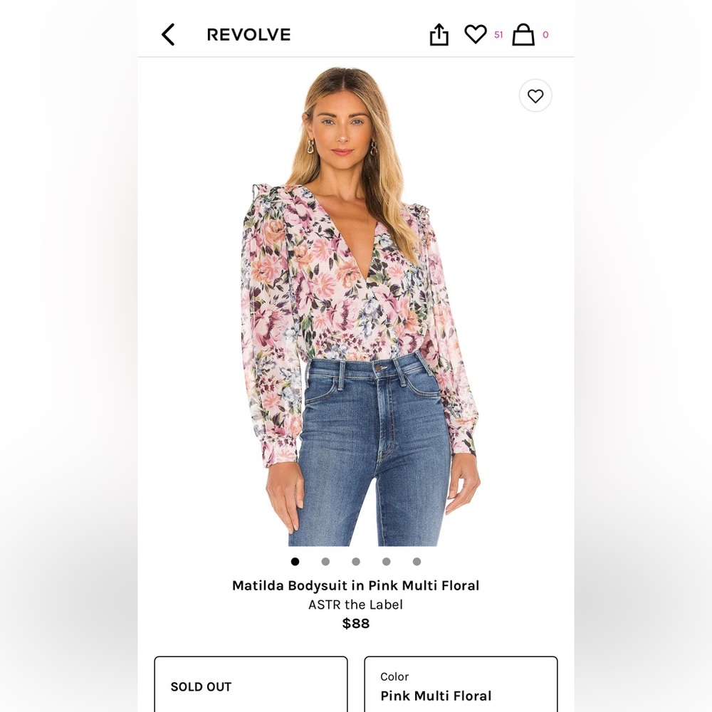 Astr The Label Floral Bodysuit